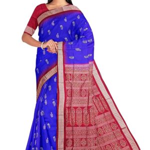 Silk Saree, Royal Blue with Blouse Piece